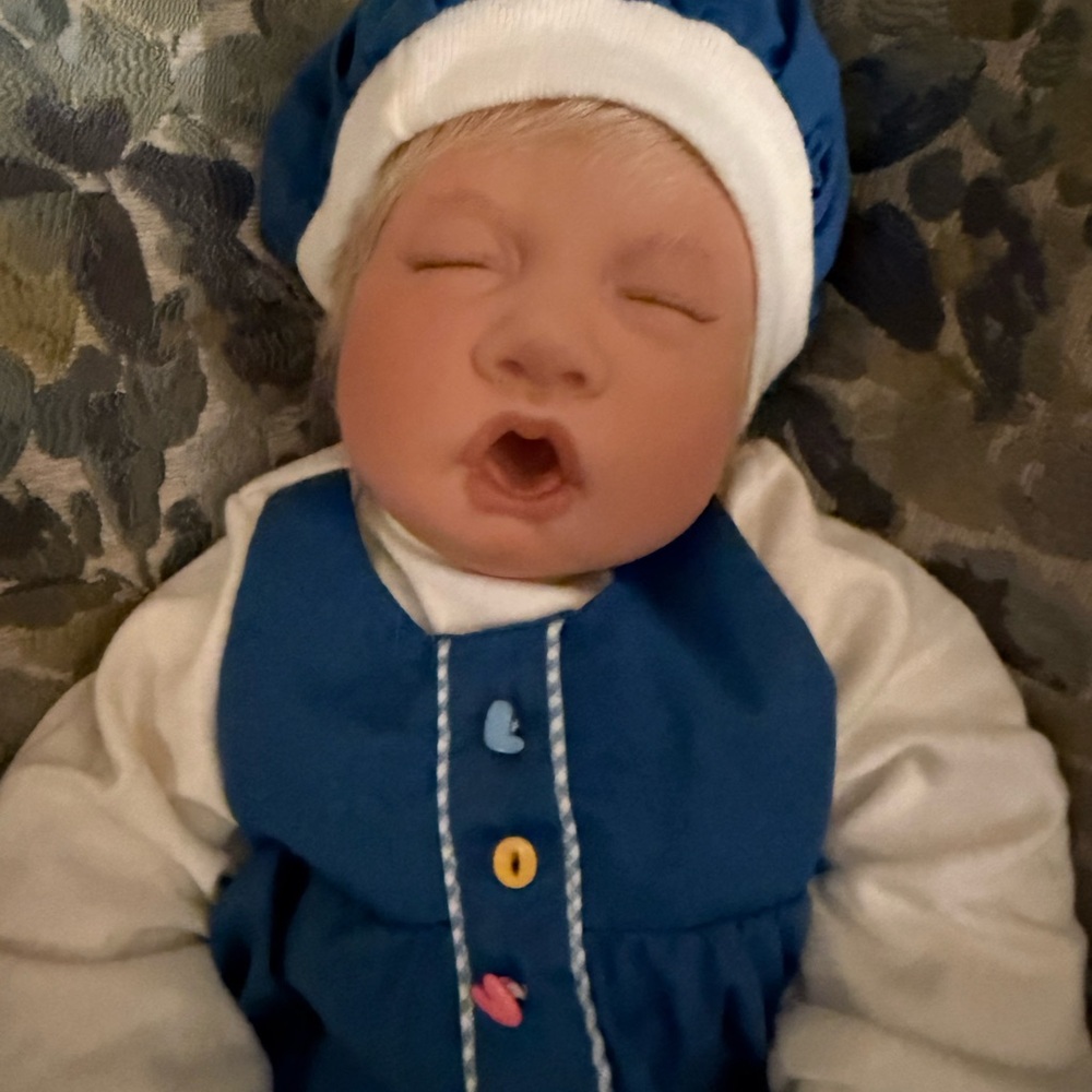 Charming Blue and White Baby Doll